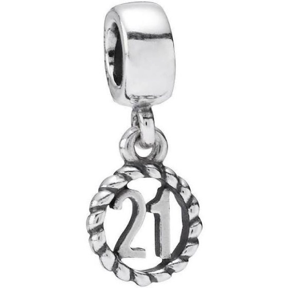 Pandora Jewelry - PANDORA 21st Birthday Milestone Dangle Silver Bead
